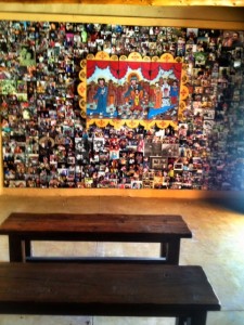 many walls were filled with pictures of loved ones