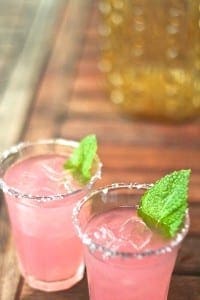how to make a tequila, mint + peach cocktail