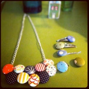 dit craft: fabric button necklace