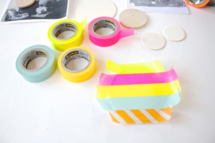How to Make DIY Image Transfer and Washi Tape Magnets from Dear Handmade Life