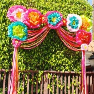 DIY Paper Flower Wedding Arch