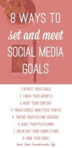8 ways to set and meet social media goals from Dear Handmade Life