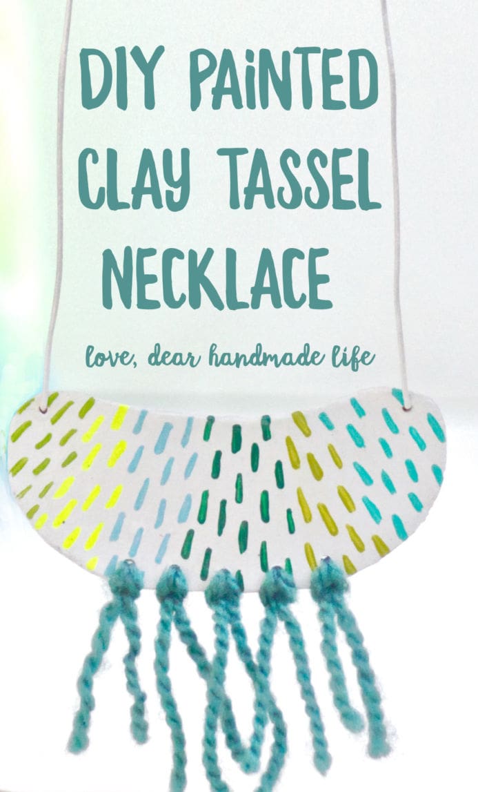 DIY Painted Clay Tassel Necklace from Dear Handmade Life