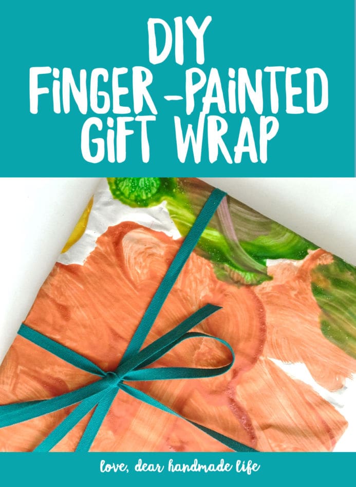 DIY Finger Painted Gift Wrap from Dear Handmade Life