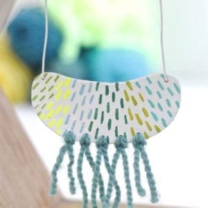 DIY Painted Clay Tassel Necklace