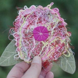 How to make a Recycled thread flower pin