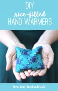 DIY rice hand warmers from Dear Handmade Life