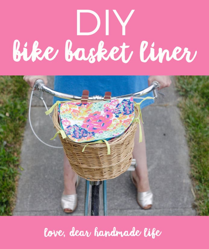How to sew a DIY bike basket liner from Dear Handmade LIfe