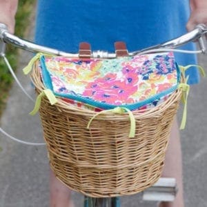 How to sew a DIY bike basket liner