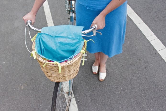 How to sew a DIY bike basket liner from Dear Handmade LIfe