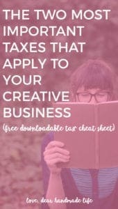 The Two Most Important Taxes that Apply to Your Creative Business from Dear Handmade Life