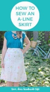 How to sew a 1-hour a-line skirt from Dear Handmade Life