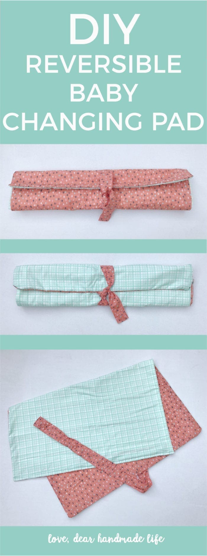 DIY Reversible Baby Changing Pad from Dear Handmade Life